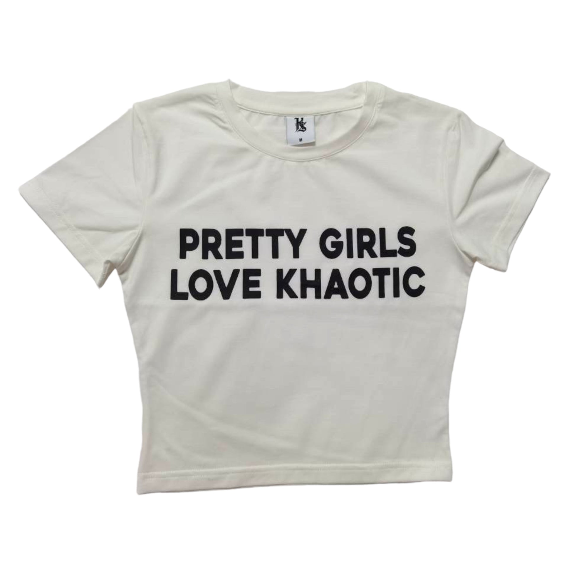 Pretty Girls Love Khaotic "White" Baby Tee