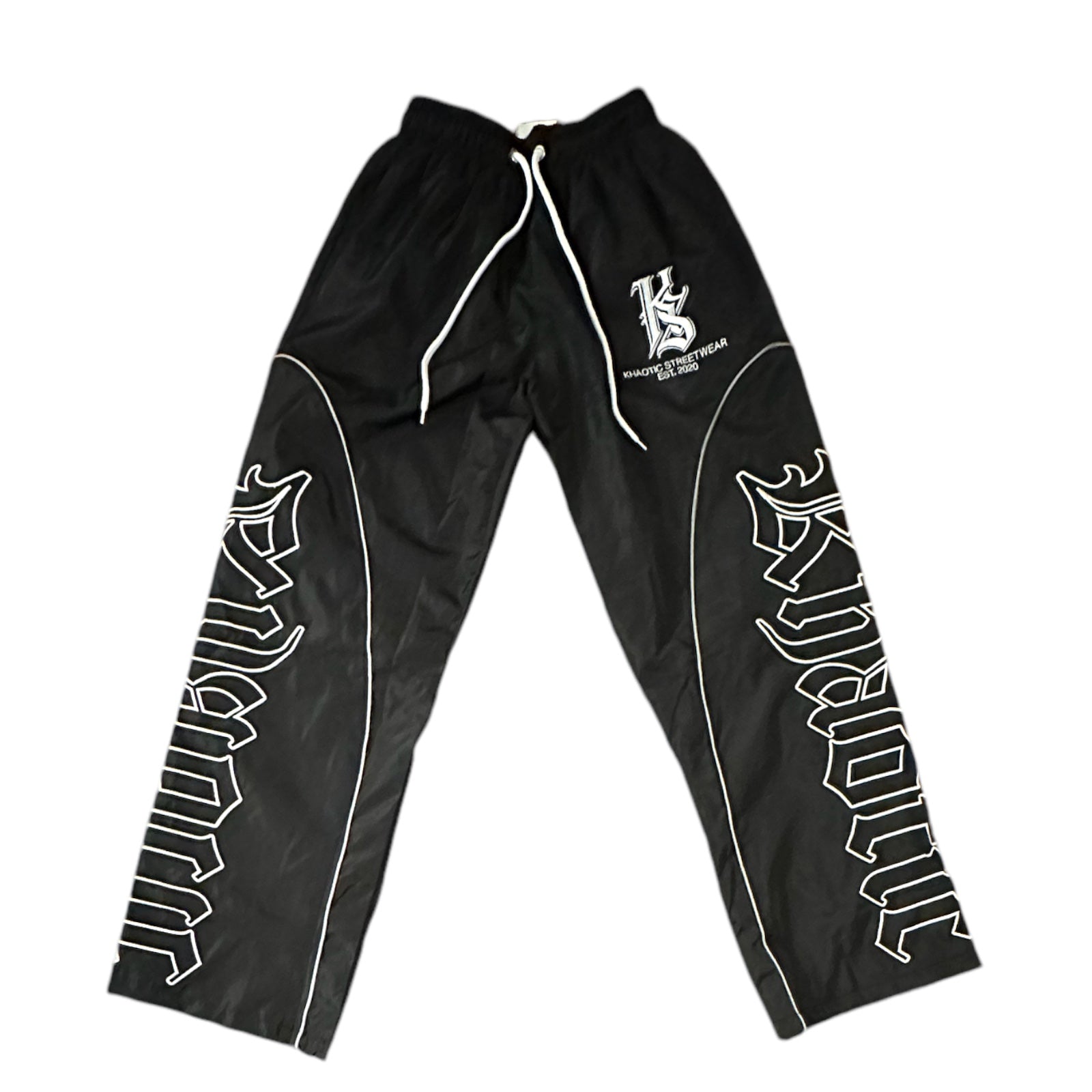 Khaotic Mirror Nylon Pants “Black”