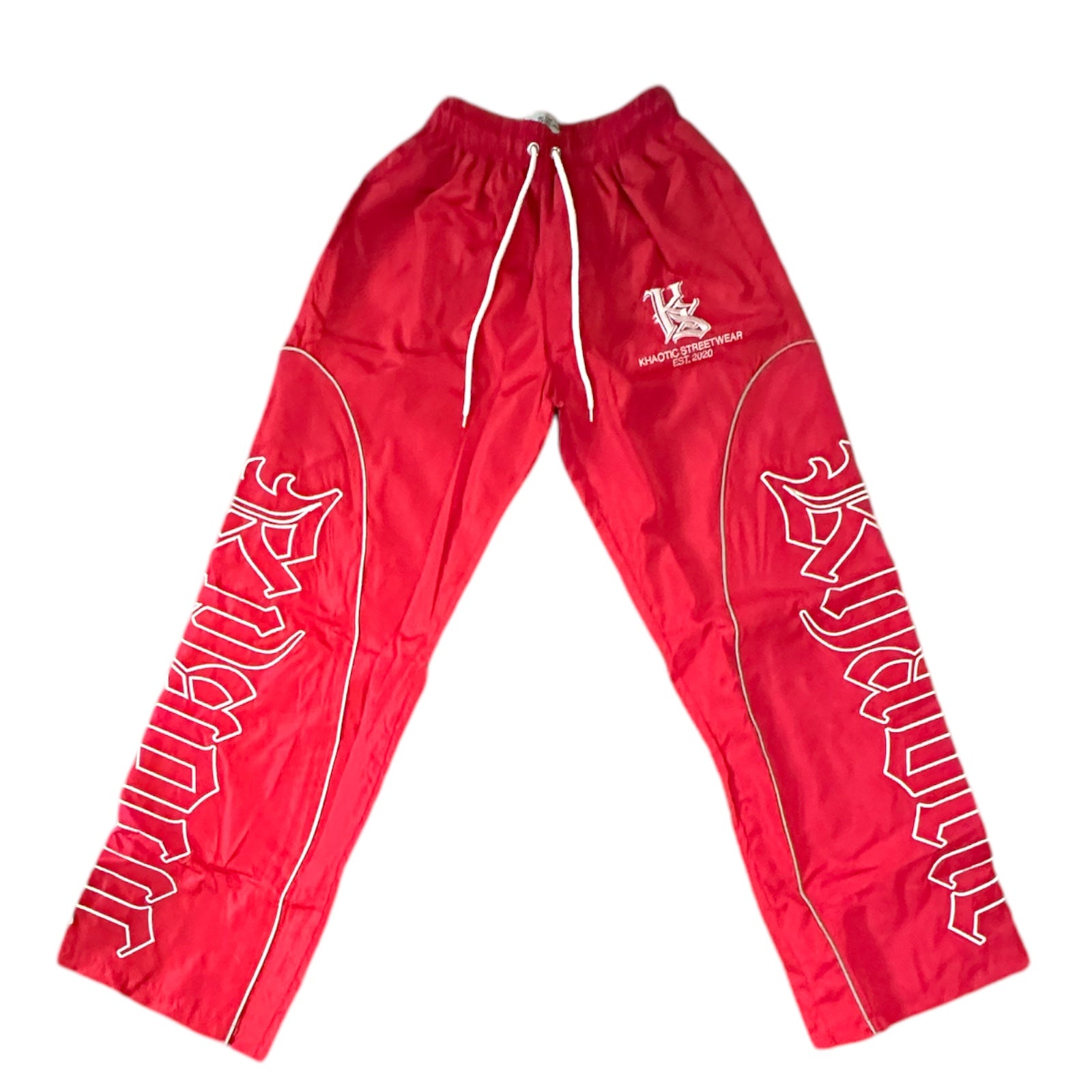 Khaotic Mirror Nylon Pants “Red”